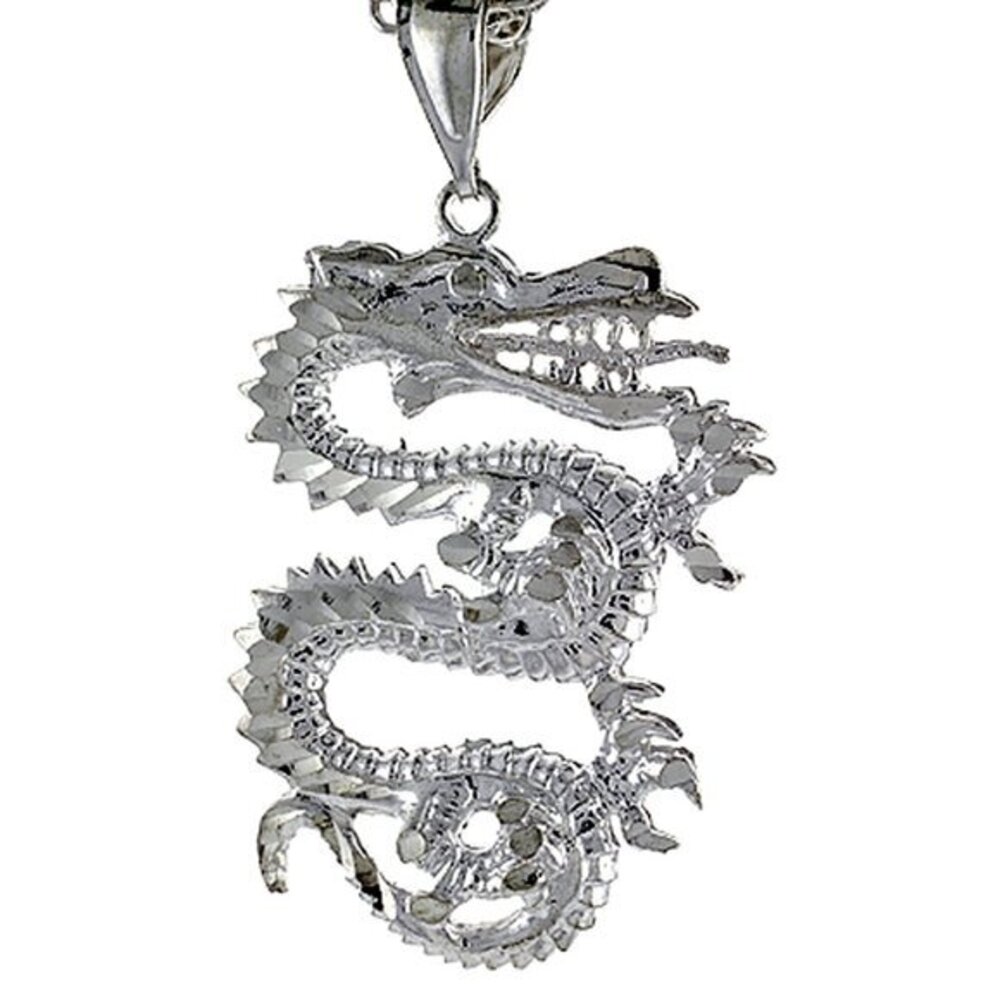 Sterling Silver Small Chinese Dragon Pendant